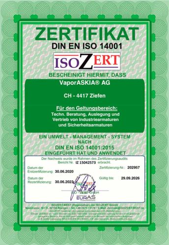 Zertifiziert gemäß DIN EN ISO 14001